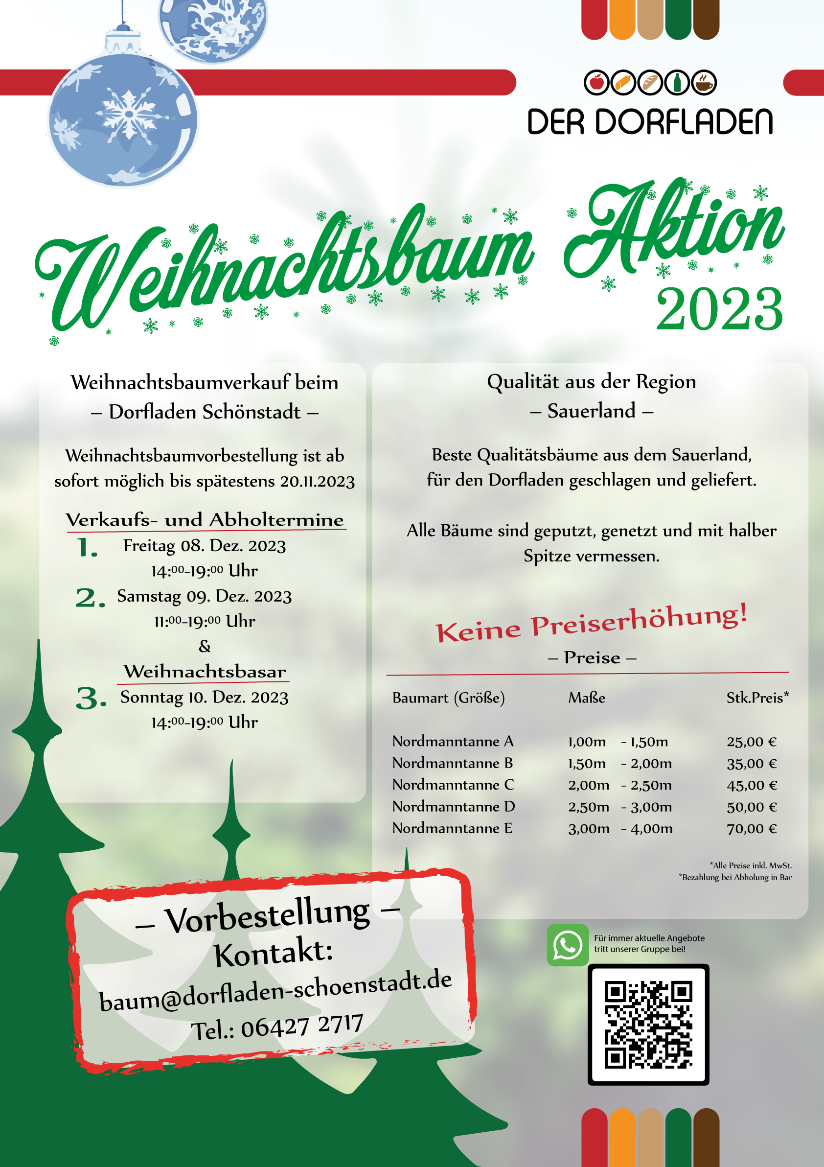 Weihnachtsbaum-Aktion 2023
